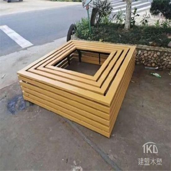 北京厂家户外木塑树池坐凳拼接厂家制作